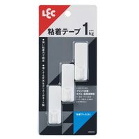 レック 粘着フック（小） ホワイト 耐荷重1kg H00431 1セット（15個：3個×5）