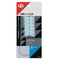 レック 粘着コード止めクリア H00455 1セット(30個:6個×5)