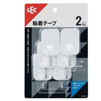 レック 粘着ツールフックワイド（大） ホワイト 耐荷重2kg H00438 1セット（30個：6個×5）