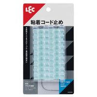 レック 粘着コード止めクリア H00456 1セット(100個: 1パック(20個)×5)