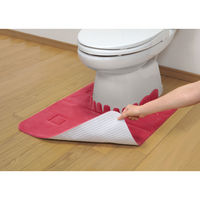 サンコー おくながHOKAテック トイレマット レッド KF-71 日本製 洗える ずれない おくだけ吸着 消臭 汚れ防止 あったか 1個（直送品）