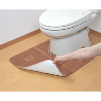 サンコー ハイソフトトイレマット マロン KJ-60 日本製 洗える ずれない おくだけ吸着 消臭 汚れ防止 あったか 1個（直送品）