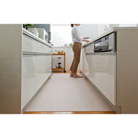 サンコー 拭けるキッチンマット90×240cm 無地 ブラウン KQ-95 日本製 撥水 ずれない おくだけ吸着 汚れ防止 1個（直送品）