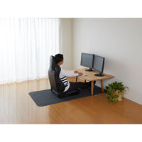サンコー おくだけゲーミングチェアマット90×180cm ダークグレー KX-82 床保護 ずれない デスク 洗える おくだけ吸着 日本製（直送品）