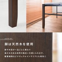 【軒先渡し】萩原 宮付きシングルベッド ハイタイプ 幅1000×奥行2165×高さ640mm ブラック KH-3097BK-MS 1台（直送品）