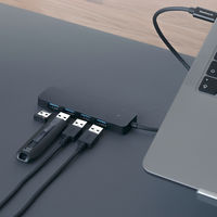 USBハブ Type-C接続 USB-A×4ポート ノイズ対策済み USB3.2Gen1対応 OWL-UCHU3A4-BK 1個