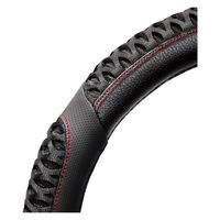 ボンフォーム（BONFORM） ハンドルカバー エアーグリップ 抗菌 S36.5-37.9cm ブラック/レッド 6918-01BKR 1個（直送品）