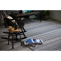 スミノエ HOMERUG 防ダニ ラグ ウェーブヒル 1900×1900mm ネイビー 4549781295336 1枚（直送品）