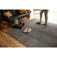 【アウトレット】スミノエ 洗える ラグ ロングウッド 185×185cm グレー 4549781297248 1枚