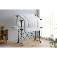 アイリスオーヤマ 組み立て簡単たっぷりスタイル物干し ブラック KTM-2018ST 1台