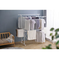アイリスオーヤマ 組み立て簡単たっぷりスタイル物干し ホワイト KTM-2018ST 1台