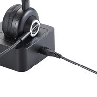 ヘッドセット Bluetooth接続 片耳 オーバーヘッド ワイヤレス ブラック LBT-HSOH14BK 1個 エレコム