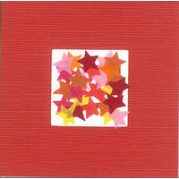 貼り絵小花 #45 きらきら星赤 4103105 1袋