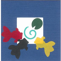 貼り絵小花 #31 きんぎょ 4103091 1袋