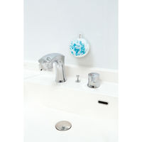 洗面台用スポンジ バスボンくん 洗面台スッキリポンポン抗菌ケース付 ブルー 5個 幅約90×高さ約100×奥行約90mm 山崎産業