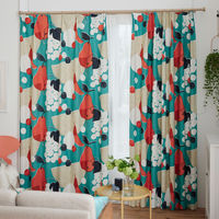 スミノエ DESIGNLIFE カーテン フルーツフルーツ ブルー AS-V1364-180140BL １セット(2枚入)（直送品）