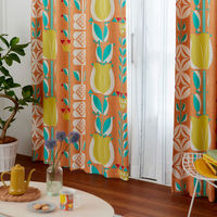 スミノエ DESIGNLIFE カーテン チューリッペン ブルー AS-V1365-180145OR １セット(2枚入)（直送品）