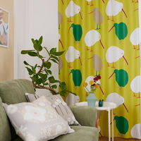 スミノエ DESIGNLIFE カーテン テクテクキーウィ イエロー AS-V1369-210220YE １セット(2枚入)（直送品）