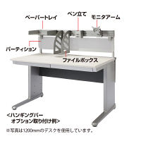 サンワサプライ Aデスク用ハンギングバー 幅1400×奥行56×高さ665mm ALD-HG140 1個（直送品）