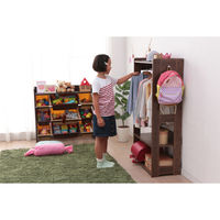 アイリスオーヤマ 木製ワードローブ 幅600×奥行320×高さ1200mm ブラウン 1台（直送品）