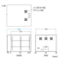 サンワサプライ 機器収納ボックス（H700） W800 CP-302 1台（直送品）