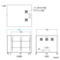 サンワサプライ 機器収納ボックス（H1000） W800 CP-303 1台（直送品）