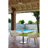 タカショー ココロナ チェア ホワイト 幅660×奥行600×高さ830mm 1脚（直送品）