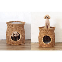 サンフラワーラタン Breezeシリーズ ラタン ペットハウス GK132MER 1個（直送品）