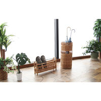 サンフラワーラタン Breezeシリーズ ラタン ナチュラルスリッパラック R483ME 1台（直送品）