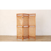 サンフラワーラタン ラタンスクリーン 両面張り 3連タイプ S720-3HR 1台（直送品）