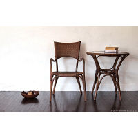 サンフラワーラタン Breezeシリーズ ラタン×ヨーロッパリゾート カフェテーブル T207GY 1台（直送品）