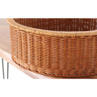 サンフラワーラタン ラタン バスケットランドリーワゴン Y205HR 1台（直送品）