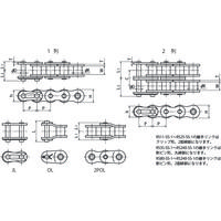 椿本チエイン ステンレスドライブチェーン(SS仕様) RS100ーSSー1ーOL 1個（直送品）