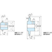 椿本チエイン RS11 ステンレススプロケット 1Cタイプ RS11ー1C24TーSS 1個（直送品）