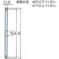 椿本チエイン RS60 スプロケット 1Aタイプ RS60ー1A20TQ 1セット(2個)（直送品）
