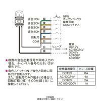 シュナイダーエレクトリック 黄 回転灯+メロディーアラーム(16音) 100V AHMCKー100YーD 1個（直送品）
