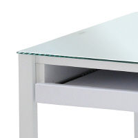 【車上渡し】関家具 LIBRO（リブロ） ガラスデスク ホワイト 幅1000 × 奥行500 × 高さ730mm 1台（直送品）