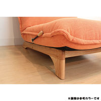 タマリビング リクライニングチェア アンティ オレンジ 2人掛け 1台（直送品）