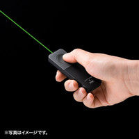 サンワサプライ レーザーポインター LP-GL1008BK 緑色レーザー 充電式 連続使用70分（直送品）
