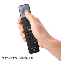 サンワサプライ レーザーポインター LP-RF106BK 赤色レーザー プレゼン機能 充電式 連続使用25時間（直送品）