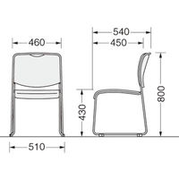 ライオン事務器 スタッキングチェア No.640F 耐光性布 グリーン ダイメトロール 1脚（直送品）