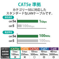 エレコム EU RoHS指令準拠 CAT5E対応 爪折れ防止 LANケーブル LD-CTT/BU20/RS 1本