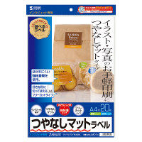 サンワサプライ インクジェットつやなしマットラベル LB-EJM01N 1セット（直送品）