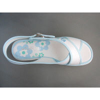 山一 フルールエアソールサンダル(クロス) ブルー L YI7707 1足　ナースサンダル（直送品）