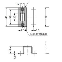 スガツネ工業 ステンレス鋼製角ラッチ KR75 1個（直送品）