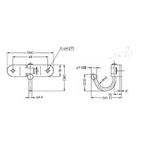 スガツネ工業 ステンレス鋼製バタフライフック TZー360 1セット(3個)（直送品）