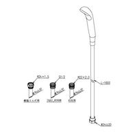 エスコ 1600mm シャワーホースセット EA468BX-102 1個（直送品）