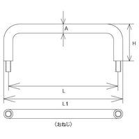 エスコ M 8 /188mm 雄ねじ取手(ステンレス製) EA948BJ-52C 1セット(3個)（直送品）