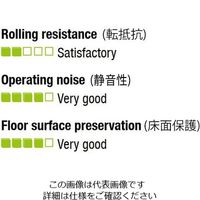エスコ 160mm キャスター(自在金具・ブレーキ付/耐熱) EA986GL-23 1個（直送品）