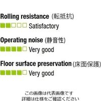 エスコ 100mm キャスター(固定金具) EA986H-2 1セット(3個)（直送品）